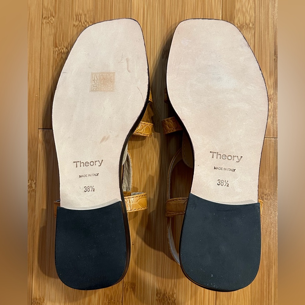 Theory Multi-Band Tan Sandals - Picture 3 of 5